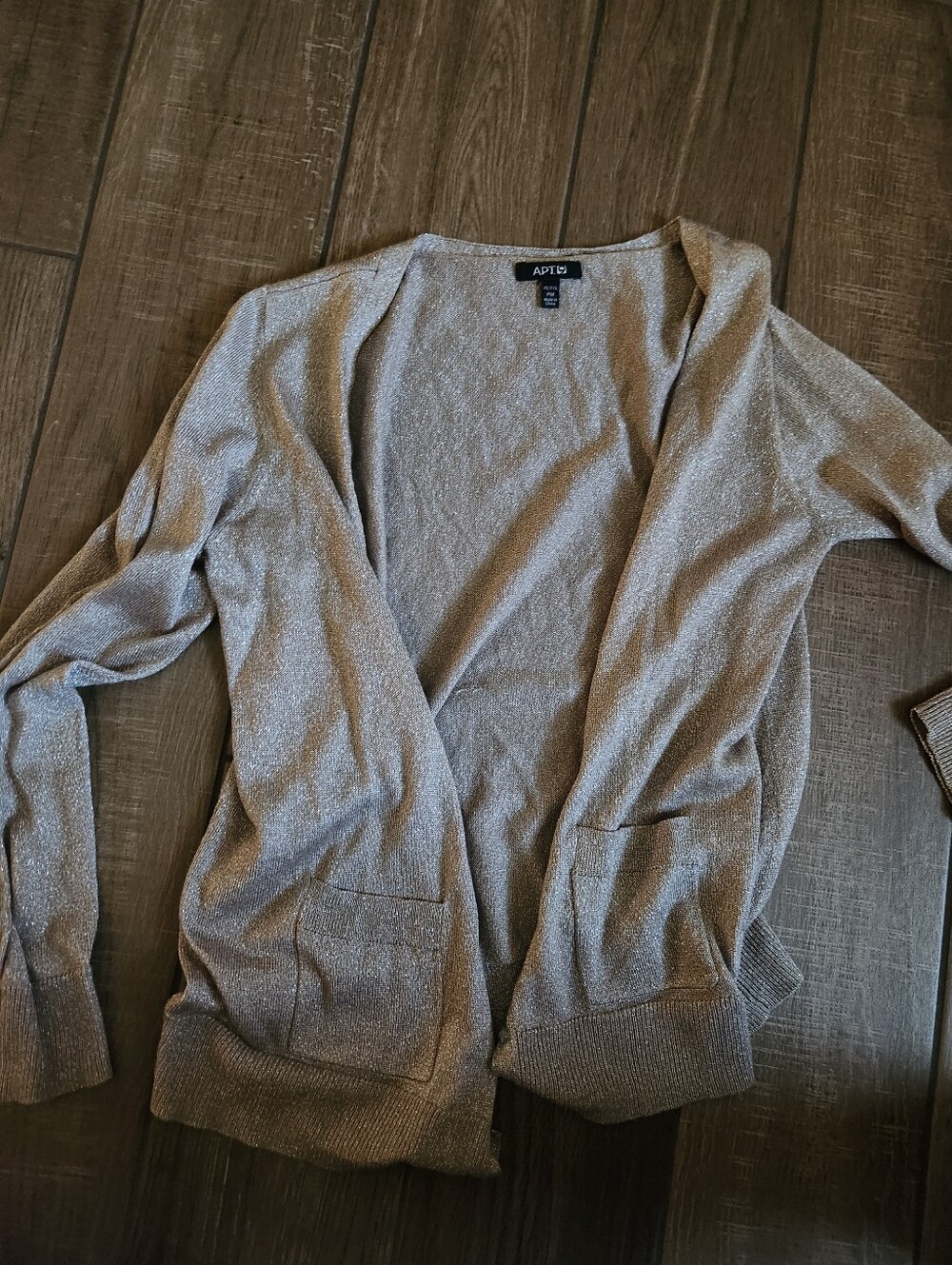 Women's Sparkle Button-Front Cardigan Sweater - Gray